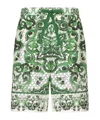 Dolce & Gabbana Printed Silk Shorts In Multi