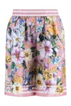 Dolce & Gabbana Shorts Pyjamas In Twill Print Majolica In Pink