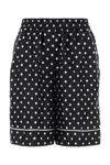 Dolce & Gabbana Elastic Waist Shorts In Poispicc08fnero