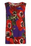 Dolce & Gabbana Anemone Silk-blend Charmeuse Top