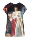 Dolce & Gabbana Printed Silk Tops In Black