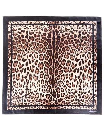 Dolce & Gabbana Printed Silk Twill Scarf In Animal Print
