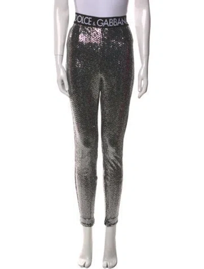 Pre-owned Dolce & Gabbana Printed Skinny Leg Pants