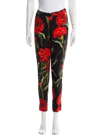 Pre-owned Dolce & Gabbana Printed Skinny Leg Pants In Multi