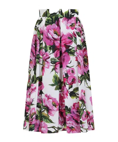 DOLCE & GABBANA PRINTED MIDI SKIRT