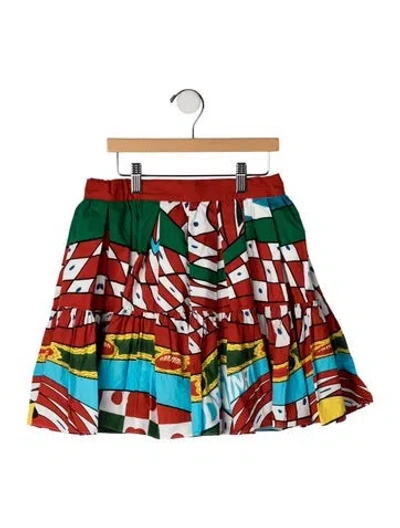 Pre-owned Dolce & Gabbana Kids' Printed Skirt In Red