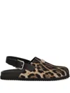 Dolce & Gabbana Printed Slippers In Brown