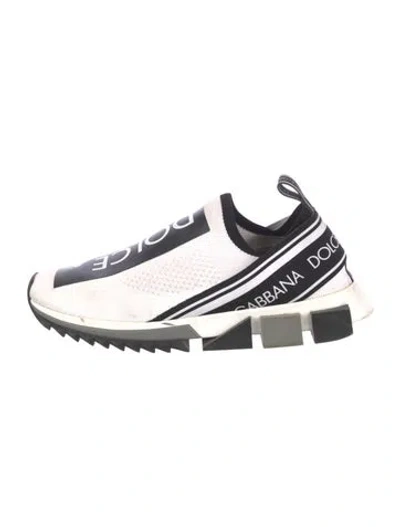 Pre-owned Dolce & Gabbana Printed Sneakers In White