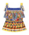 Dolce & Gabbana Printed Square-neck Top In Multicolor