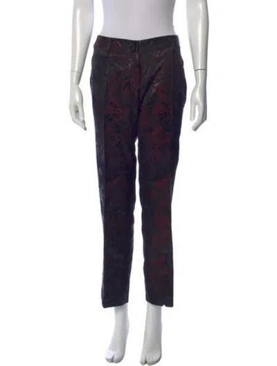 Pre-owned Dolce & Gabbana Printed Straight Leg Pants In Black