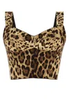 Dolce & Gabbana Printed Stretch Silk Blend Bodice