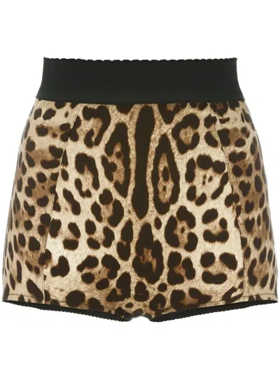 DOLCE & GABBANA DOLCE & GABBANA PRINTED STRETCH SILK SHORTS