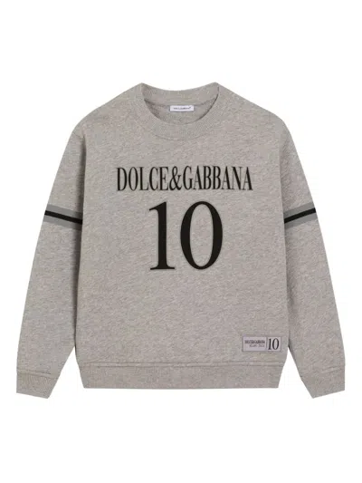 Dolce & Gabbana Kids' Printed Sweatshirt In Gray