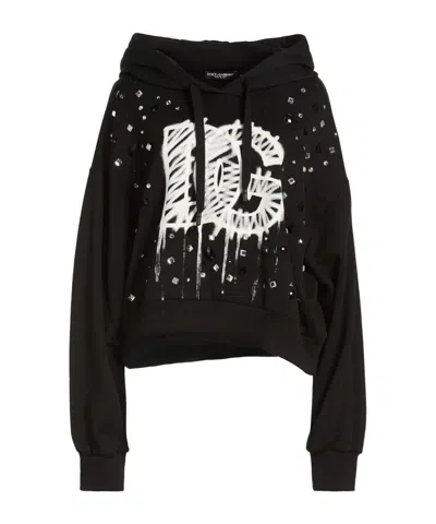 Dolce & Gabbana Printed Sweatshirts In Black