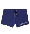Dolce & Gabbana Bedruckte Badeshorts In Blau