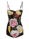 Dolce & Gabbana Multicolor One-piece Swimsuit With Buckle With Logo On The Rear And All-over Floral Print In Tech Fa
