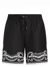 Dolce & Gabbana Printed Swimsuit In Black