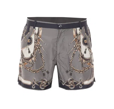 Dolce & Gabbana Printed Swimsuit In Multi