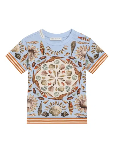 Dolce & Gabbana Babies' Printed T-shirt In Blue