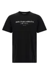 Dolce & Gabbana Graphic Crew Neck T-shirt With Short Sleeves In Black