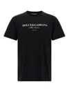 Dolce & Gabbana Graphic Crew Neck T-shirt With Short Sleeves In Black