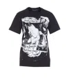 Dolce & Gabbana Graphic Print Cotton T-shirt With Ribbed Neck In Black