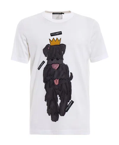 Dolce & Gabbana Printed T-shirt In Black