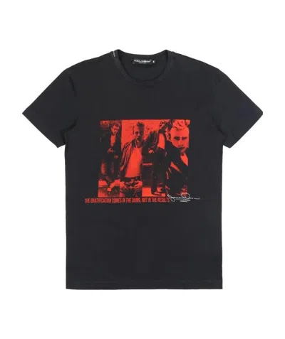 Dolce & Gabbana Printed T-shirt In Black