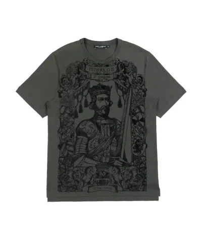 Dolce & Gabbana Printed T-shirt In Black