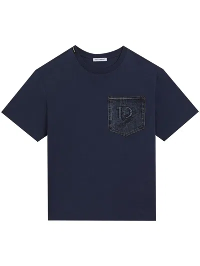 Dolce & Gabbana Kids' Printed T-shirt In Blue