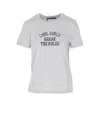 Dolce & Gabbana Graphic Print Casual Crewneck T-shirt In Gray