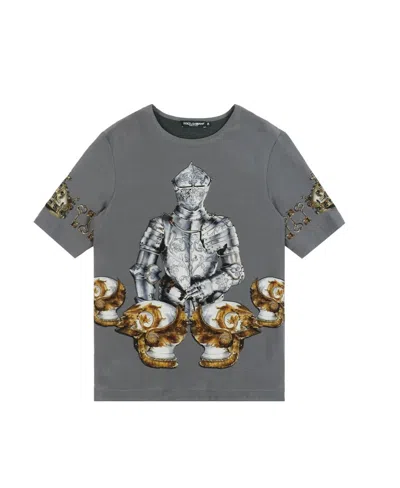 Dolce & Gabbana Printed T-shirt In Gray