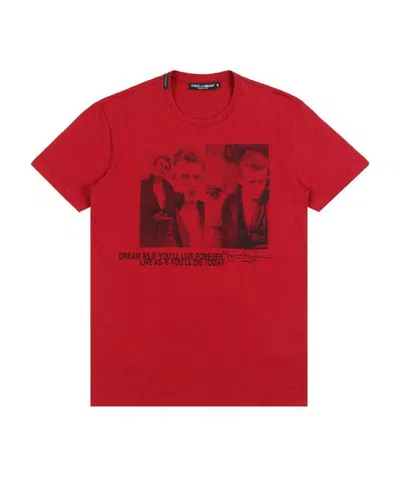 Dolce & Gabbana Printed T-shirt In Red
