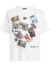 Dolce & Gabbana White Postcard Print Cotton T-shirt In White