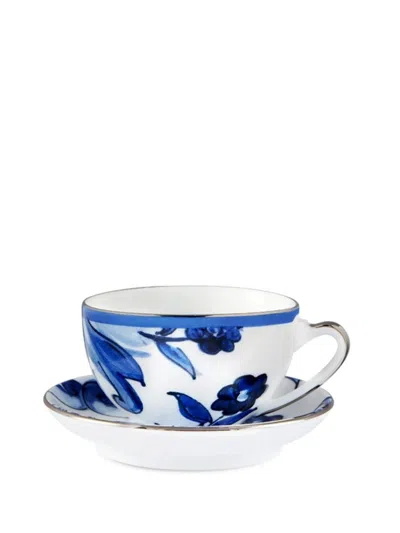 Dolce & Gabbana Printed Tea Set In Blue