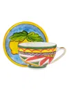 Dolce & Gabbana Porcelain Espresso Set In Multi