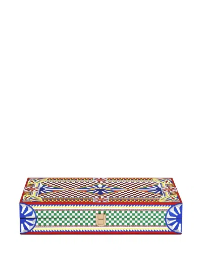 Dolce & Gabbana Printed Tombola Set (50cm X 50cm) In Multi