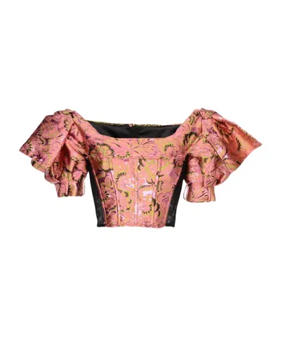Dolce & Gabbana Printed Tops In Pink