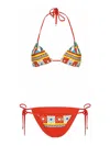 Dolce & Gabbana Printed Triangle Bikini In Multi