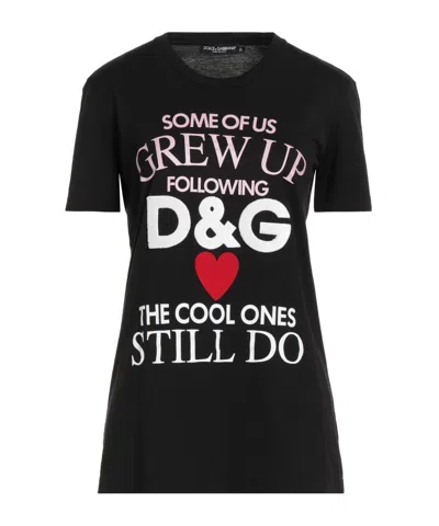 Dolce & Gabbana Printed T-shirt In Black