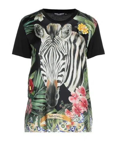Dolce & Gabbana Printed T-shirt In Black