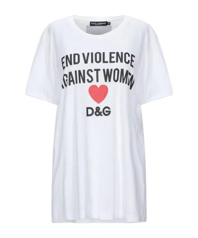 Dolce & Gabbana Printed T-shirt In White