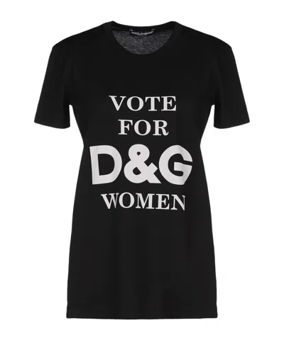 Dolce & Gabbana Printed T-shirts In Black
