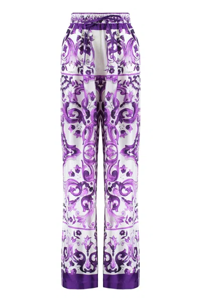DOLCE & GABBANA DOLCE & GABBANA PRINTED TWILL TROUSERS