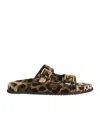 Dolce & Gabbana Leopard-print Sandals In Green