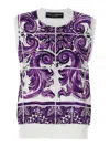 Dolce & Gabbana Printed Vest In Purple