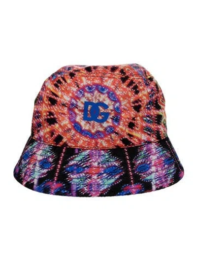 Pre-owned Dolce & Gabbana Psychedelic Print Bucket Hat In Purple