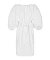 Dolce & Gabbana Puff-sleeve Cotton Dress In White