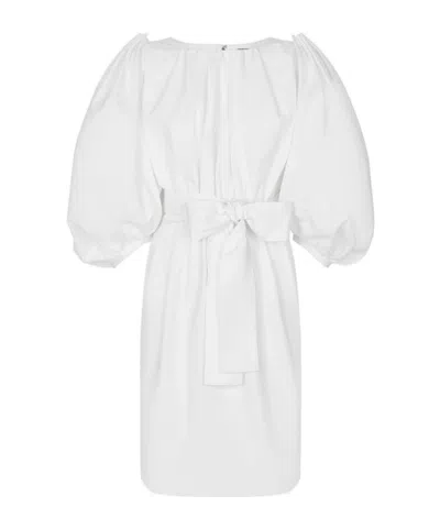 Dolce & Gabbana Puff-sleeve Cotton Dress In White
