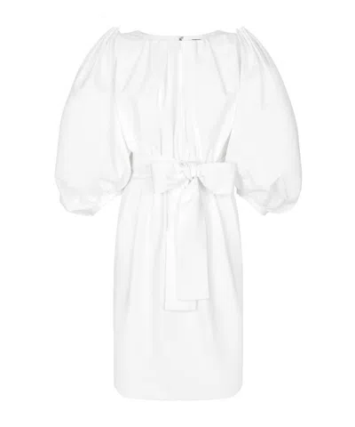 Dolce & Gabbana Puff Sleeve Dress In ホワイト